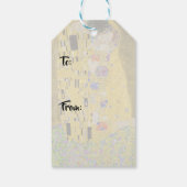 Gustav Klimt - De Kus Cadeaulabel (Achterkant)