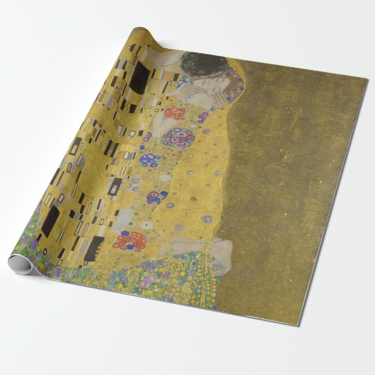 Gustav Klimt De Kus Cadeaupapier (Uitgerold)