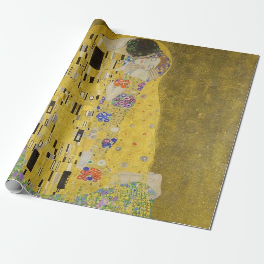 Gustav Klimt - De Kus Cadeaupapier (Uitgerold)