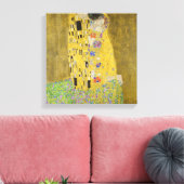 Gustav Klimt - De Kus Canvas Afdruk (Insitu (Woonkamer))