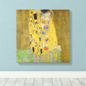 Gustav Klimt - De Kus Canvas Afdruk (Insitu (Houten vloer))