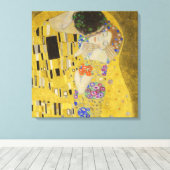 Gustav Klimt - De Kus Canvas Afdruk (Insitu (Houten vloer))