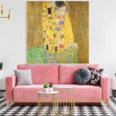 Gustav Klimt De Kus Canvas Afdruk (Insitu (Woonkamer))