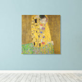 Gustav Klimt De Kus Canvas Afdruk (Insitu (Houten vloer))