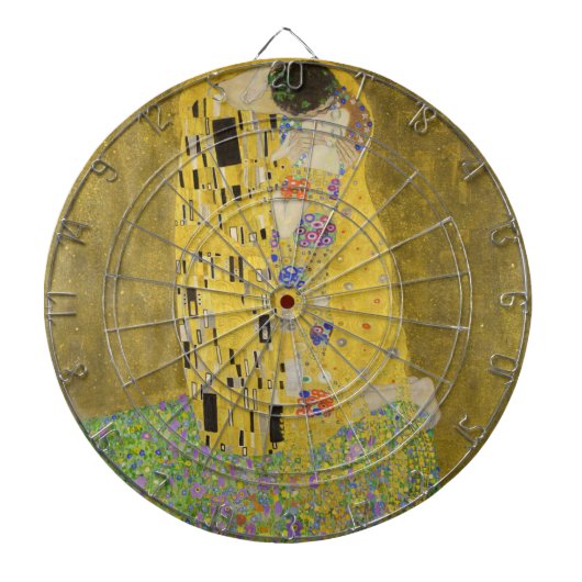 Gustav Klimt - De Kus Dartbord (Voorkant)