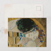 Gustav Klimt-De Kus (detail) | Gold Leaf Artwork Briefkaart (Voorkant / Achterkant)