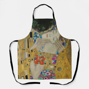 Gustav Klimt-De Kus (detail) Gold Leaf Artwork Schort