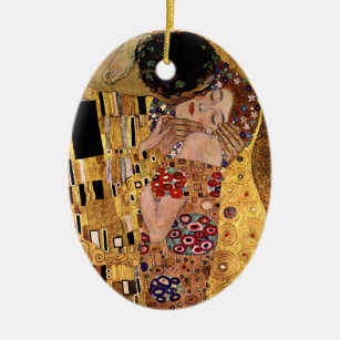 Gustav Klimt: De Kus (detail) Keramisch Ornament