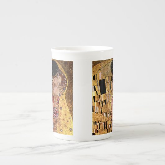 Gustav Klimt: De Kus (detail) Porselein Kop (Voorkant)