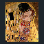 Gustav Klimt: De kus (detail) Poster<br><div class="desc">Een prachtig klassiek poster met een romantisch koppel dat een kus deelt,  geschilderd door de Oostenrijkse symbolische schilder Gustav Klimt.</div>
