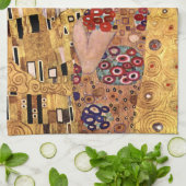 Gustav Klimt: De Kus (detail) Theedoek (Gevouwen)