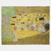 Gustav Klimt - De Kus Fleece Deken (Voorkant (Horizontaal))