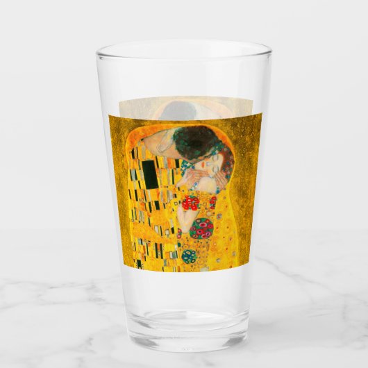 Gustav Klimt De Kus Glas (Voorkant)