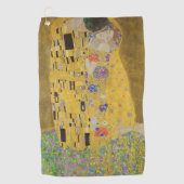 Gustav Klimt De Kus Golfhanddoek (Voorkant)