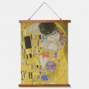 Gustav Klimt - De Kus Hangend Wandkleed