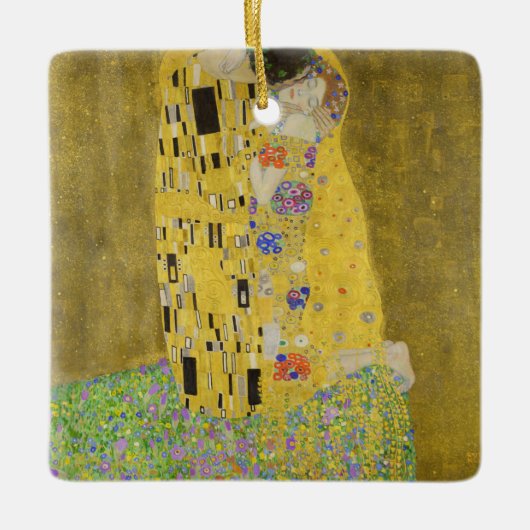 Gustav Klimt - De Kus Keramisch Ornament (Voorkant)