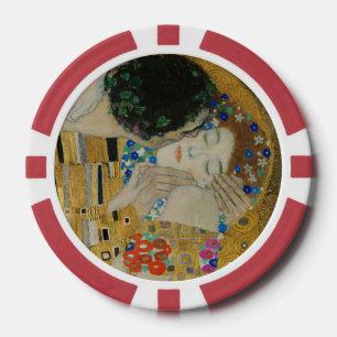 Gustav Klimt De Kus Klassiek Schilderij Poker Chips