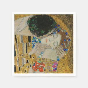 Gustav Klimt De Kus Klassiek Schilderij Servet
