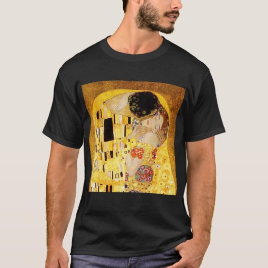Gustav Klimt De Kus Klassiek Schilderij T-shirt (Voorkant)