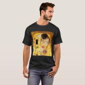 Gustav Klimt De Kus Klassiek Schilderij T-shirt (Voorkant volledig)