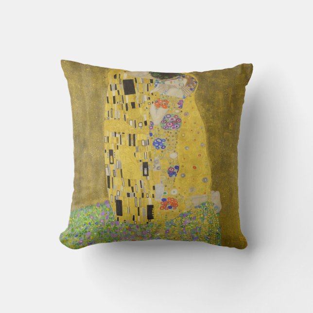 Gustav Klimt - De Kus Kussen (Voorkant)