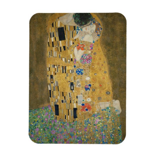 Gustav Klimt - De Kus Magneet (Verticaal)
