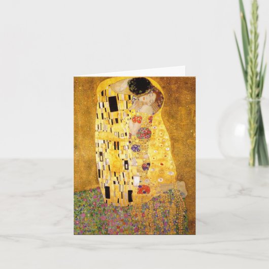 Gustav Klimt De Kus Note Kaart (Voorkant)