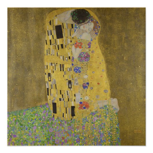 Gustav Klimt De Kus Perfect Poster (Voorkant)