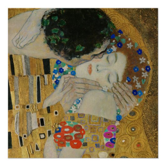 Gustav Klimt De Kus Perfect Poster (Voorkant)