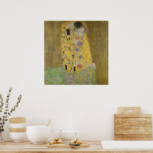 Gustav Klimt De Kus Poster (Keuken)