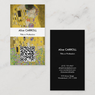 Gustav Klimt - De Kus - QR Code Visitekaartje