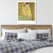 Gustav Klimt De Kus Schilderij - Beroemd Klassiek Canvas Afdruk (Insitu (Slaapkamer))