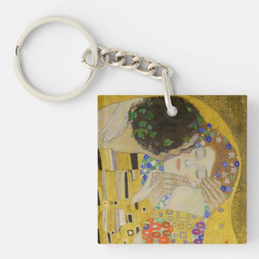 Gustav Klimt - De Kus Sleutelhanger (Voorkant)