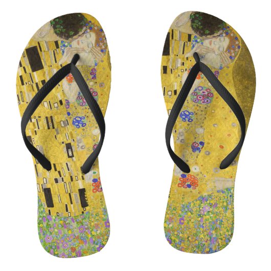 Gustav Klimt - De Kus Teenslippers (Voetbed)