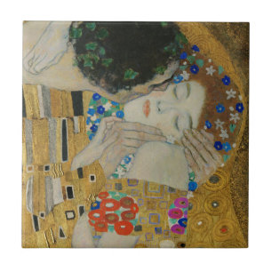 Gustav Klimt De Kus Tegeltje