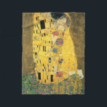 GUSTAV KLIMT - De kus van 1907 Fleece Deken<br><div class="desc">GUSTAV KLIMT - The kiss 1907Oil and gold foil on canvas</div>