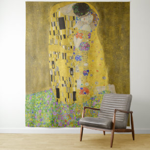 Gustav Klimt - De Kus Wandkleed