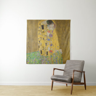 Gustav Klimt De Kus Wandkleed