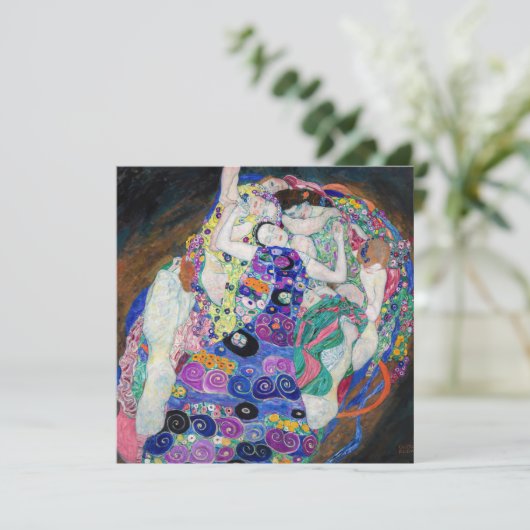 Gustav Klimt - De Maagd Bedankkaart (Staand voorkant)