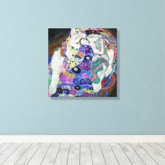 Gustav Klimt - De Maagd Canvas Afdruk (Insitu (Houten vloer))