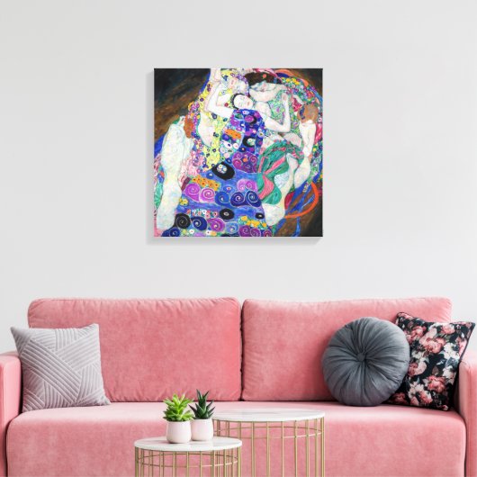 Gustav Klimt - De Maagd Canvas Afdruk (Insitu (Woonkamer))