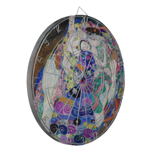 Gustav Klimt - De Maagd Dartbord (Voorkant Links)