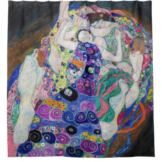 Gustav Klimt - De Maagd Douchegordijn (Voorkant)
