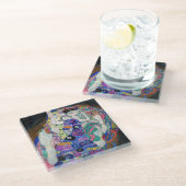 Gustav Klimt - De Maagd Glazen Onderzetter (Schuin)