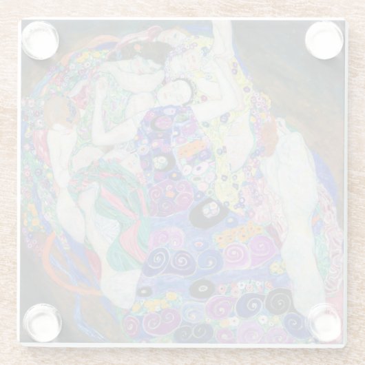 Gustav Klimt - De Maagd Glazen Onderzetter (Achterkant)