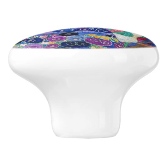 Gustav Klimt - De Maagd Keramische Knop (Zijkant)