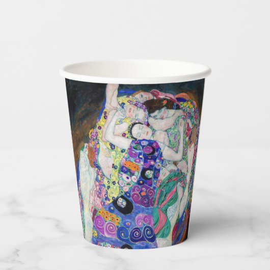 Gustav Klimt - De Maagd Papieren Bekers (Achterkant)