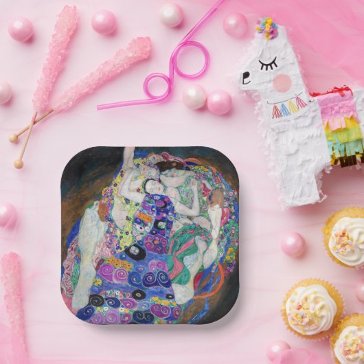 Gustav Klimt - De Maagd Papieren Bordje (Feest)