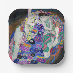 Gustav Klimt - De Maagd Papieren Bordje