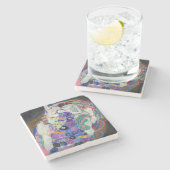 Gustav Klimt - De Maagd Stenen Onderzetter (Zijkant)